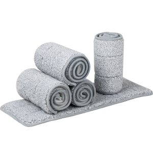 Water Absorbent Sponge Mop Pads, Self-Stick Replacement Heads for Flat Scraper Mops