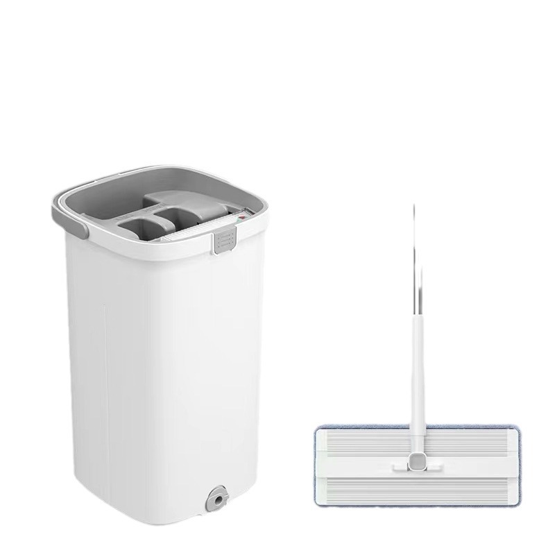 Hands-Free Flat Mop with Clean & Dirty Water Separation, Wet & Dry Use
