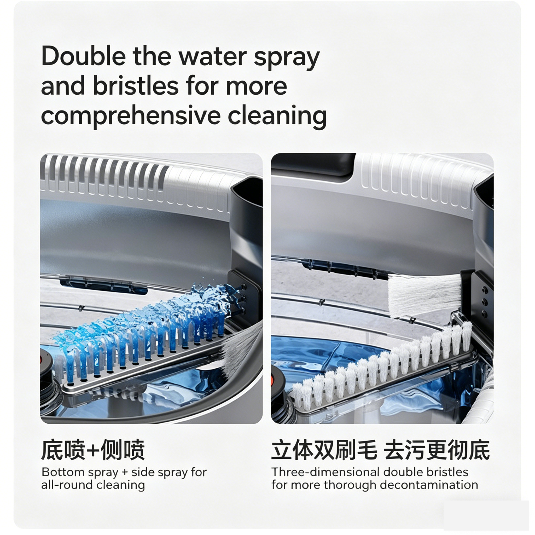 Hands-Free Spin Mop Bucket System with Clean & Dirty Water Separation - Image 2