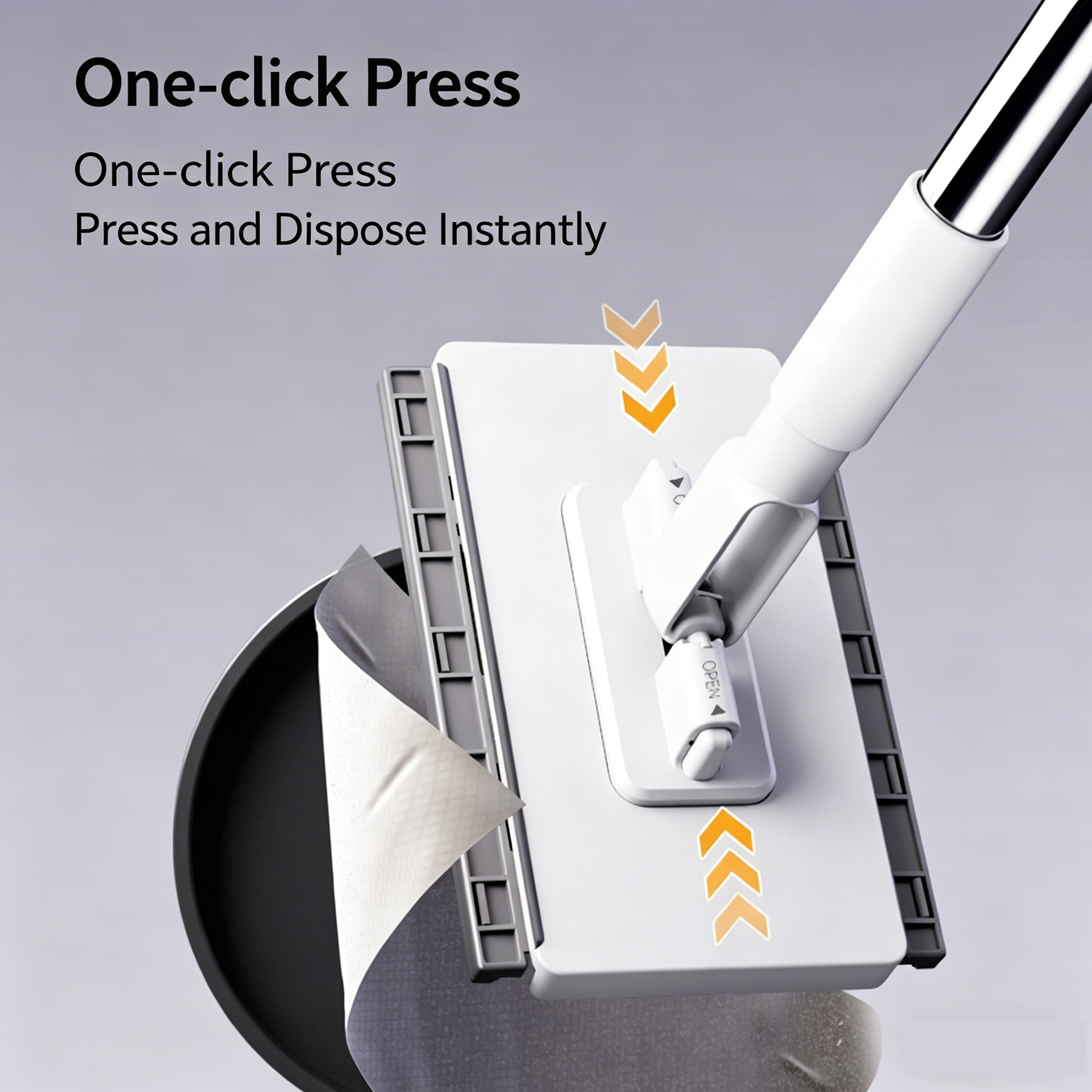Hands-Free Lazy Floor Cleaning Tool - Dual-purpose Dry/Wet Household Towel Mop - Image 3