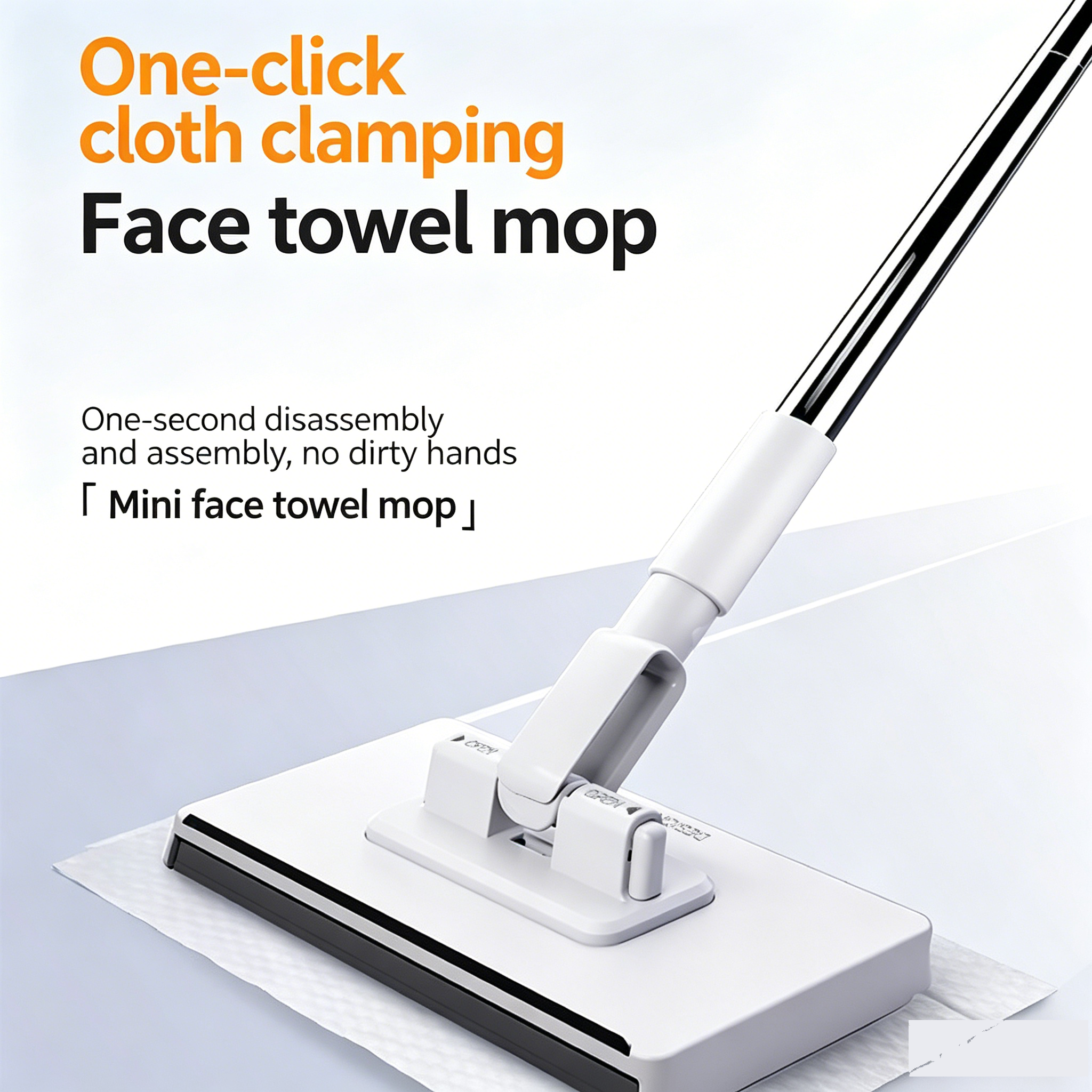 Hands-Free Lazy Floor Cleaning Tool - Dual-purpose Dry/Wet Household Towel Mop